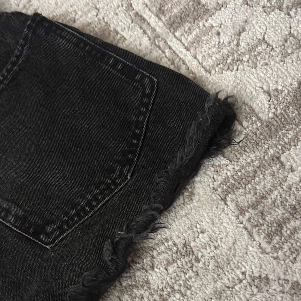 ZARA Black Denim Women's Shorts - Picture 9 of 11
